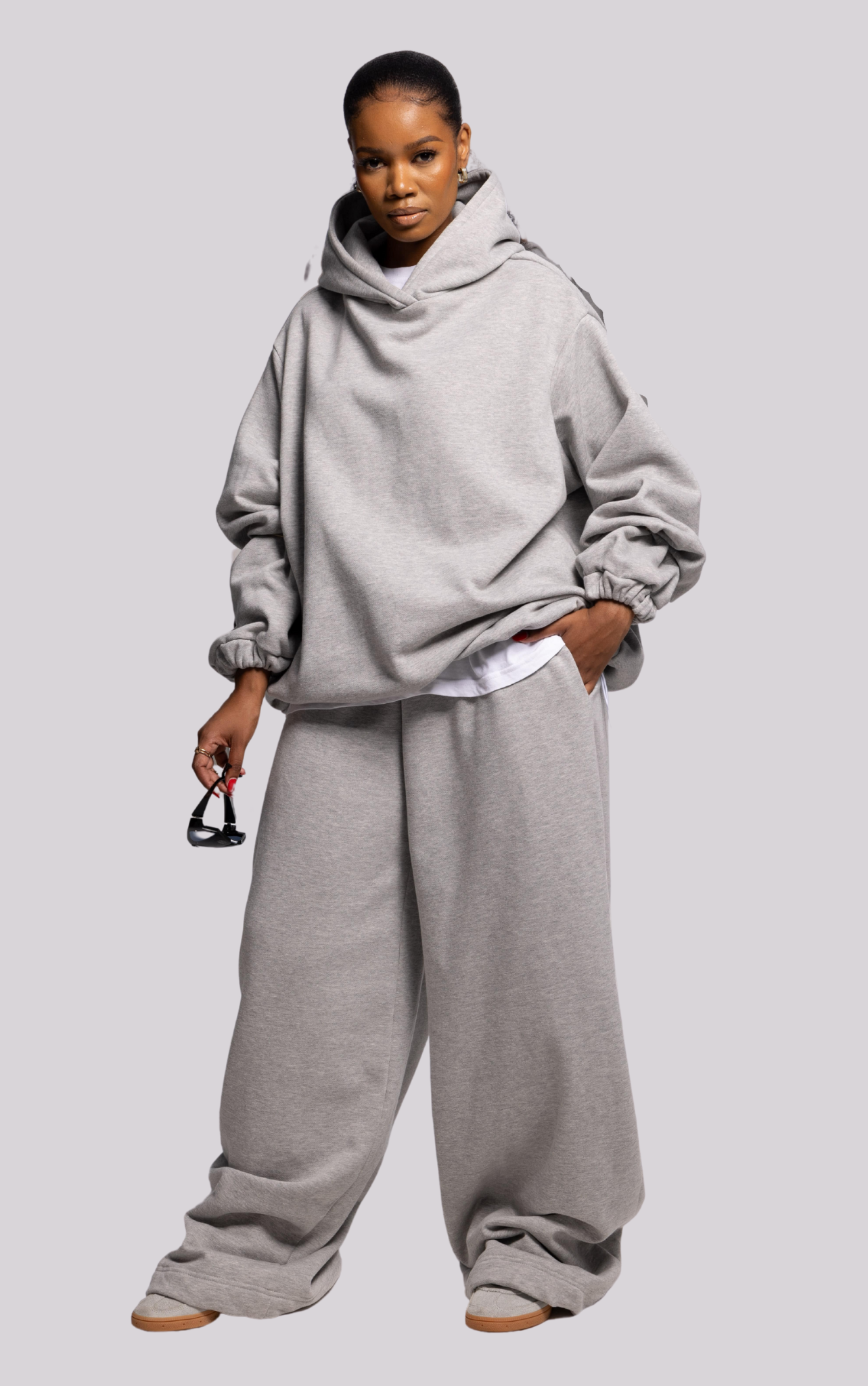 Cozy Cotton Tracksuit –Grey Pullover & Lounge Pants